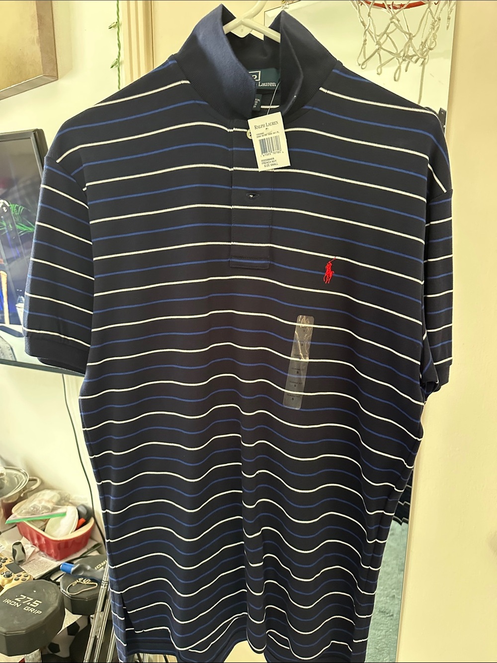 Polo Ralph Lauren Mens Short Sleeve 100% Cotton Polo Shirt New Small French Navy